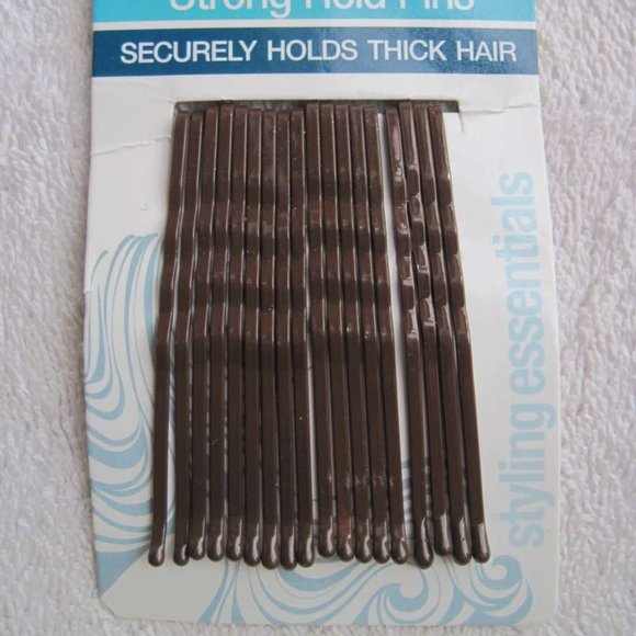 18 Conair Brown Strong Hold Pins Secure Hold Thick Hair Metal Styling Bobby Pin - Picture 1 of 5
